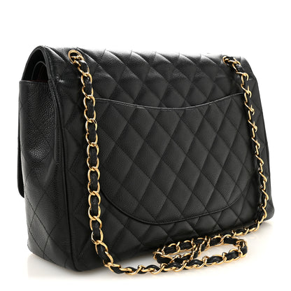 Chanel Caviar Quilted Maxi Double Flap Black 3 of 12