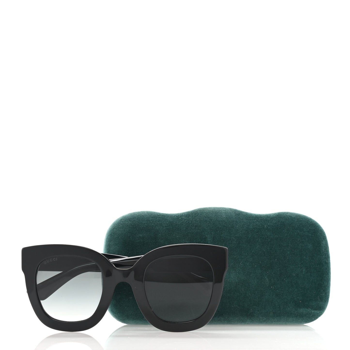 Acetate Crystal Star Round Frame Sunglasses GG0208S Black