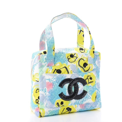 Chanel Canvas Printed Quilted CC Bowler Multicolor 3 of 11