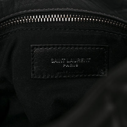 Saint Laurent Lambskin Quilted Toy Loulou Puffer Monogram Chain Satchel Storm 6 of 8