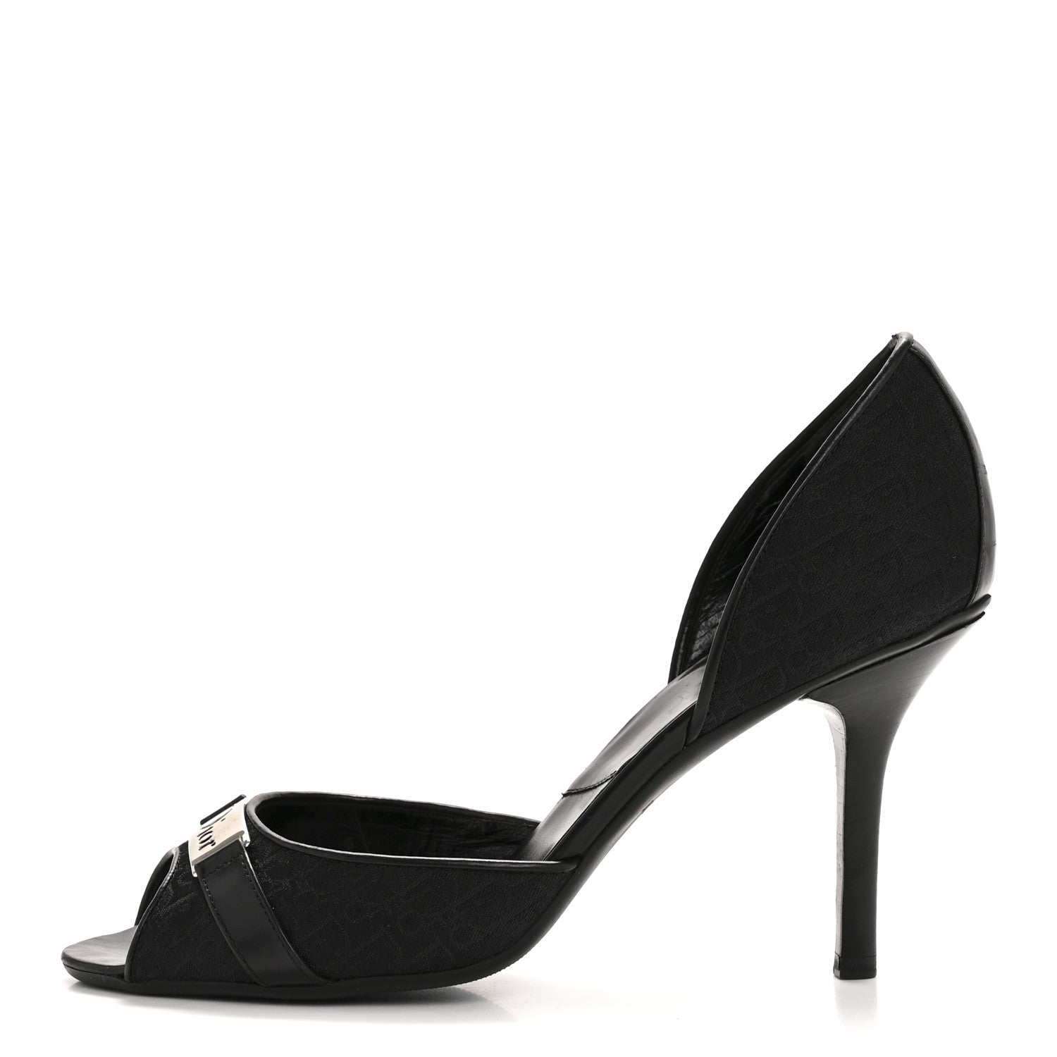 Christian Dior Canvas Monogram Sandals 37.5 Black 1 of 11