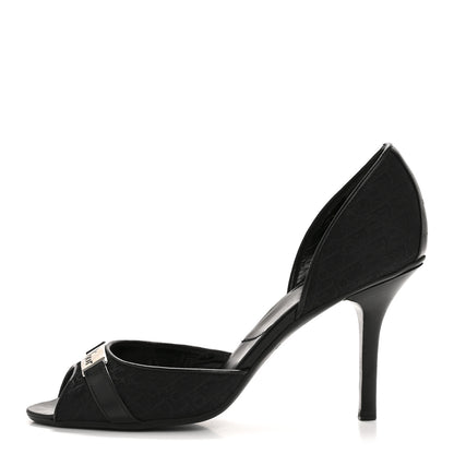 Christian Dior Canvas Monogram Sandals 37.5 Black 1 of 11