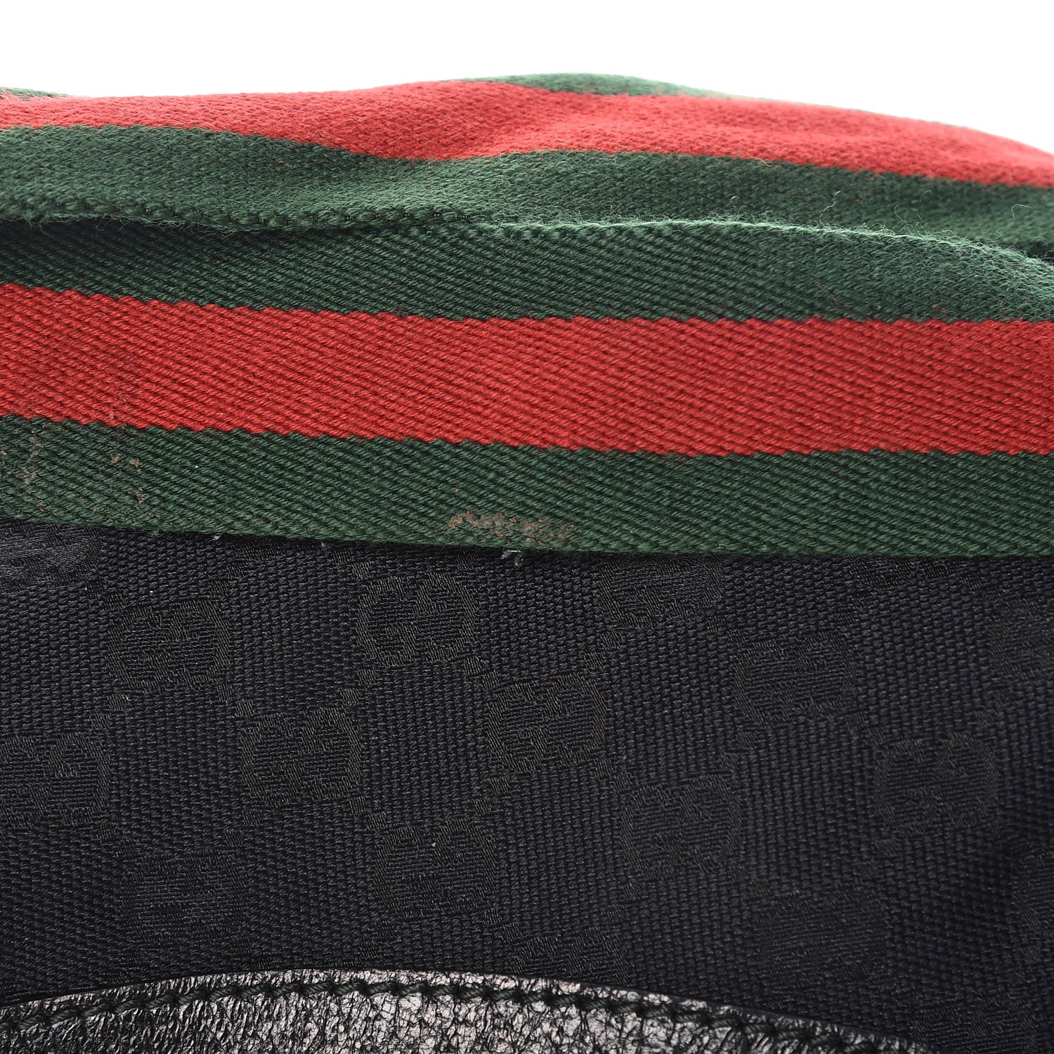 Gucci Monogram Web Medium Half Moon Hobo Black 9 of 12