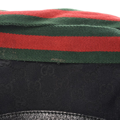 Gucci Monogram Web Medium Half Moon Hobo Black 9 of 12