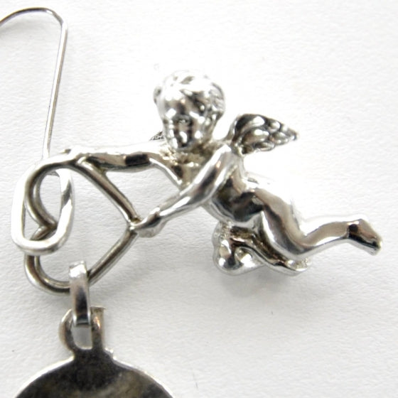 Christian Dior Cupid Heart Earrings Silver 2 of 7