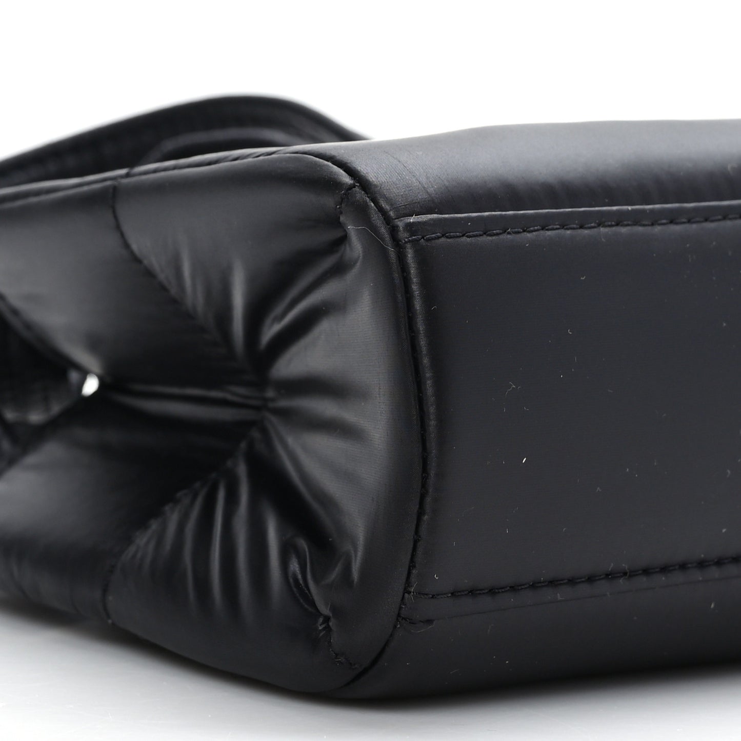 Nylon Small Puff Shopping Bag Black