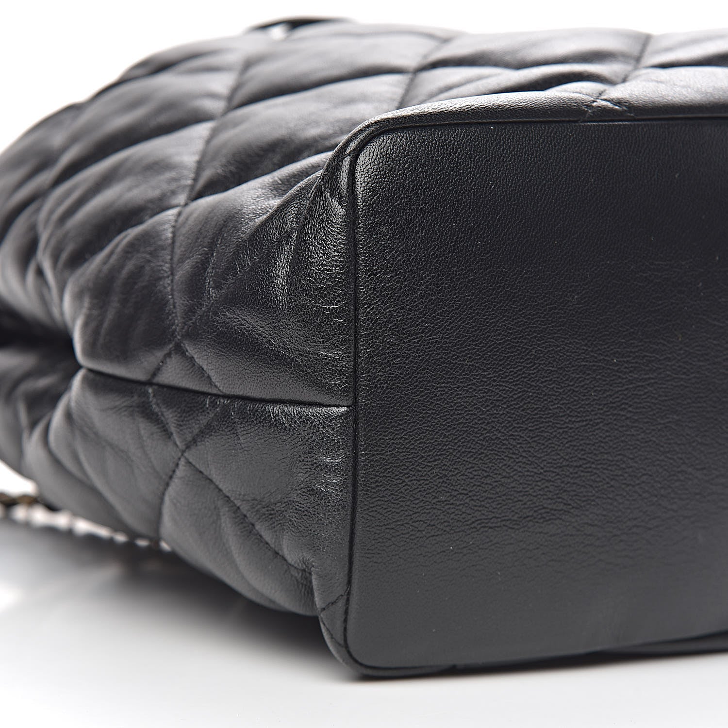 Chanel Lambskin Quilted Drawstring Backpack Black 11 of 14