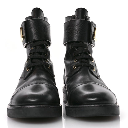 Louis Vuitton Calfskin Wonderland Ranger Boots 38.5 Black 3 of 10