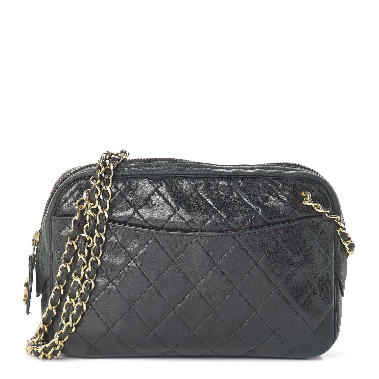 Chanel Lambskin Quilted Camera Case Black 1 of 15