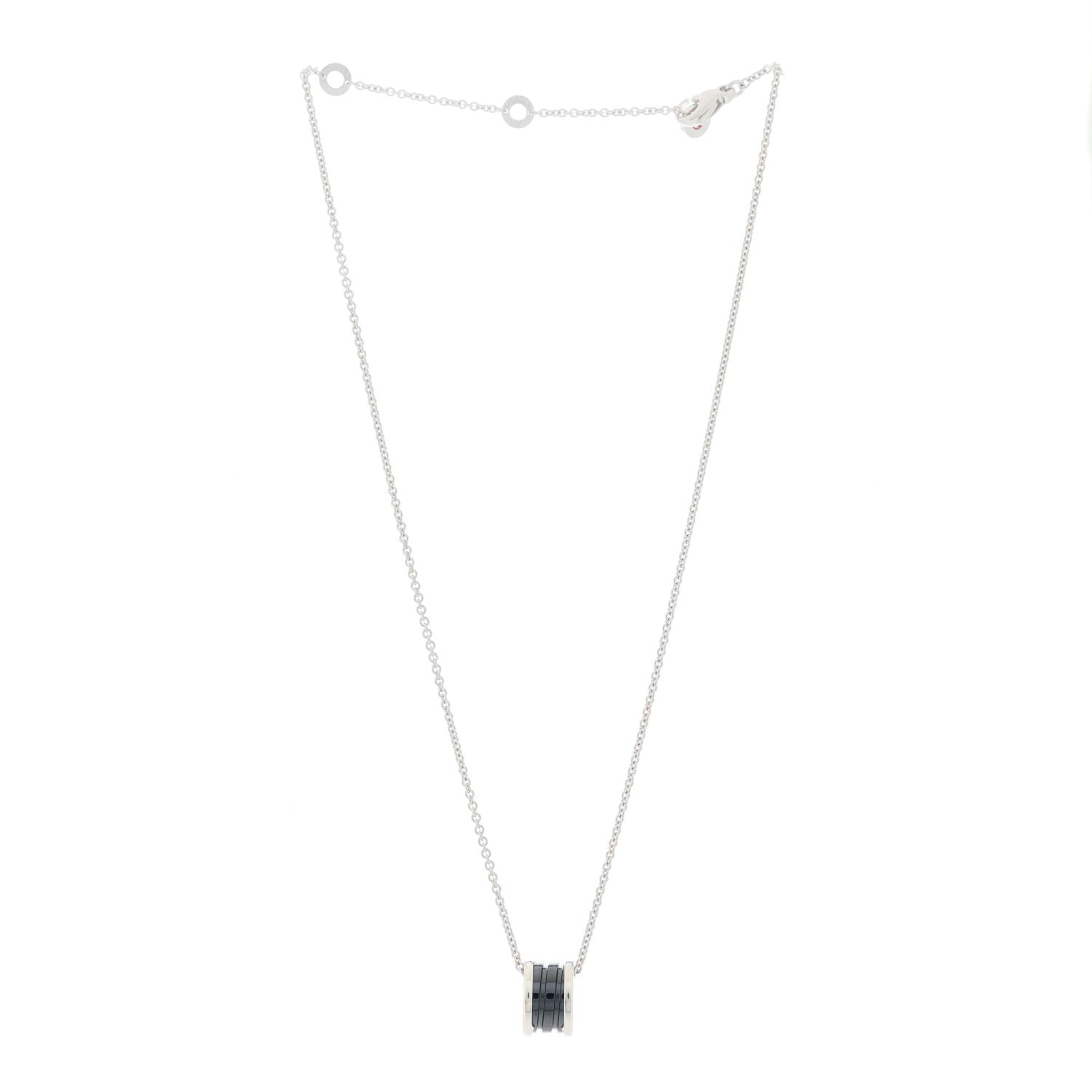 Bulgari Sterling Silver Ceramic Save The Children Pendant Necklace 2 of 7