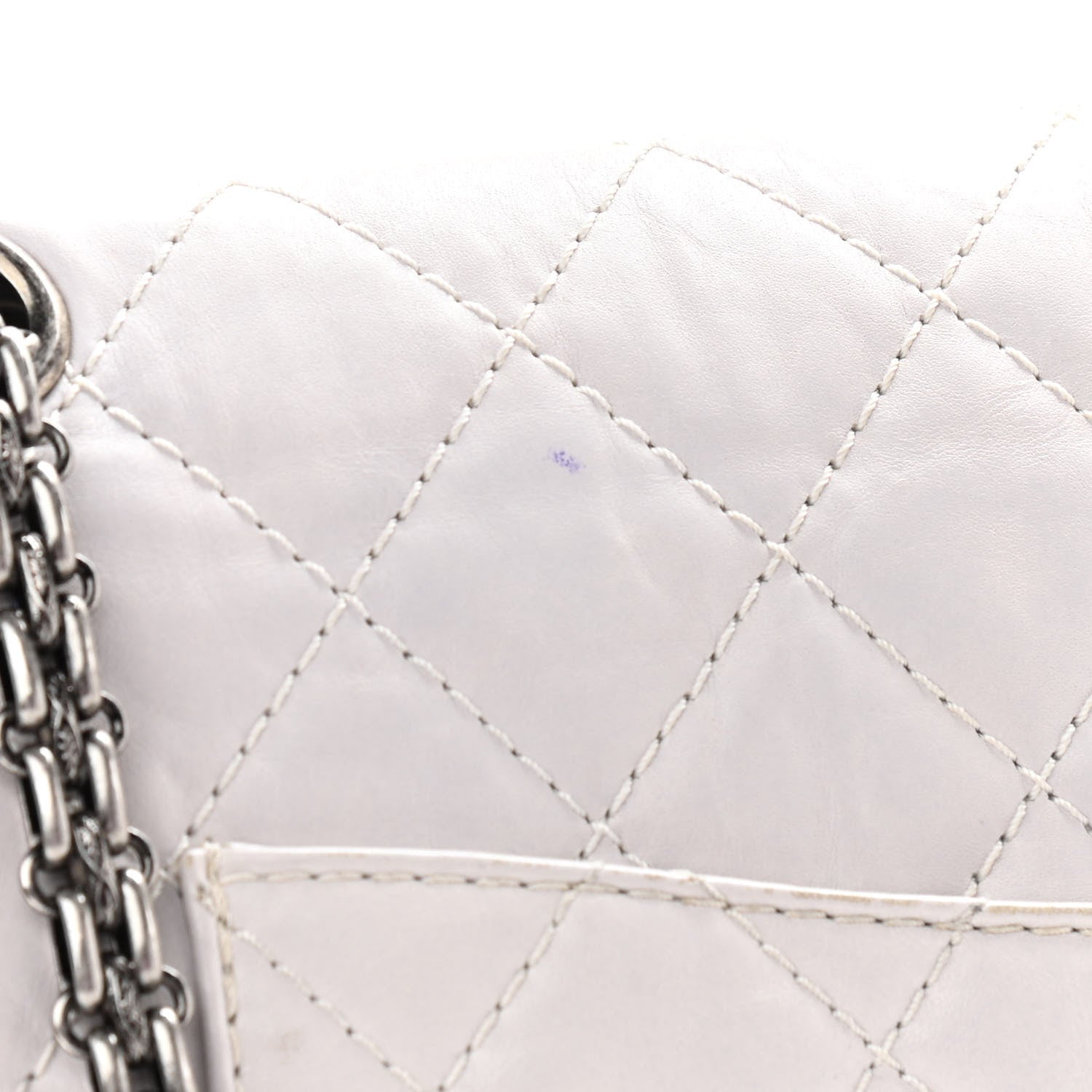 Chanel Aged Calfskin Quilted 2.55 Reissue 226 Flap Ivory 10 of 11
