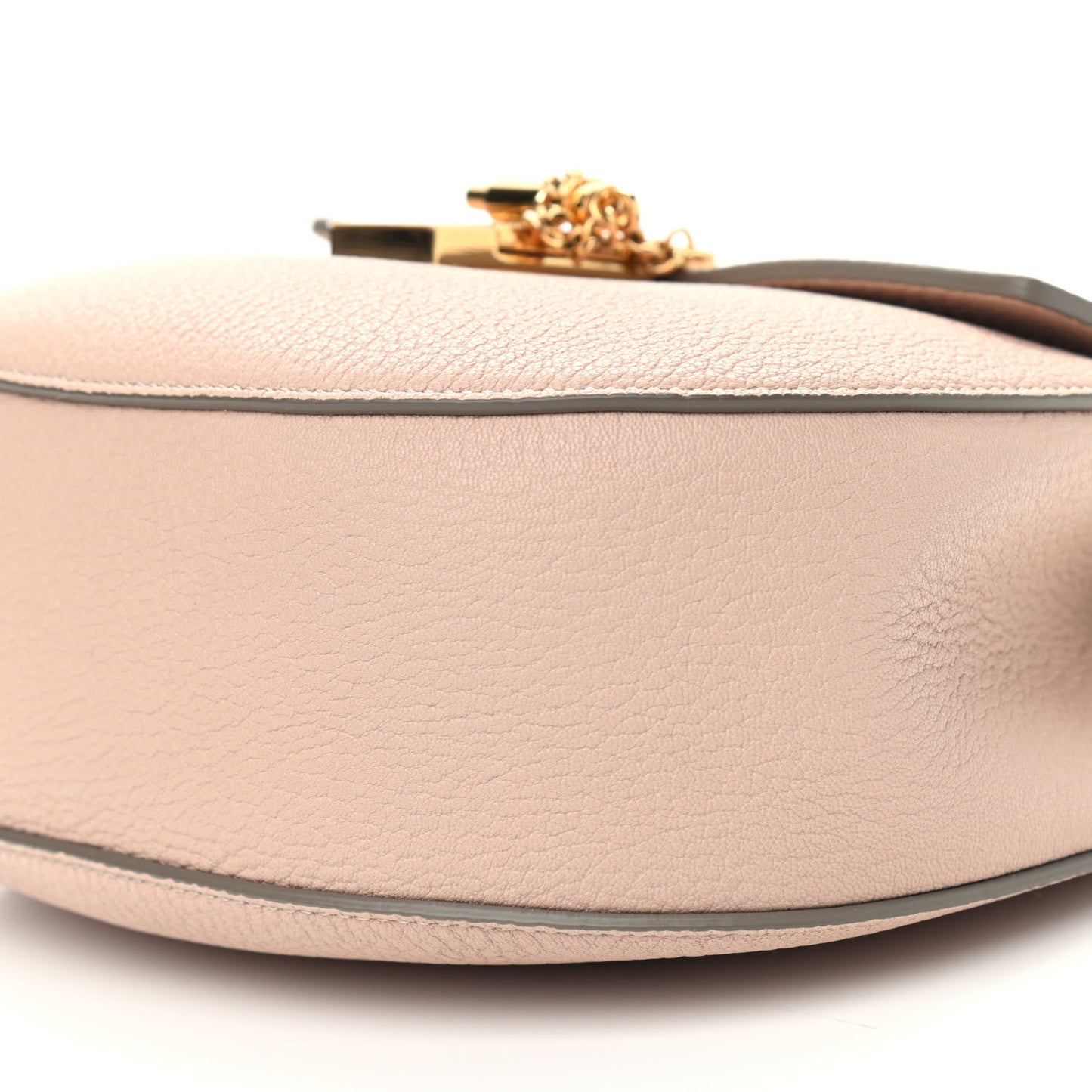 Grained Lambskin Drew Shoulder Bag Cement Pink
