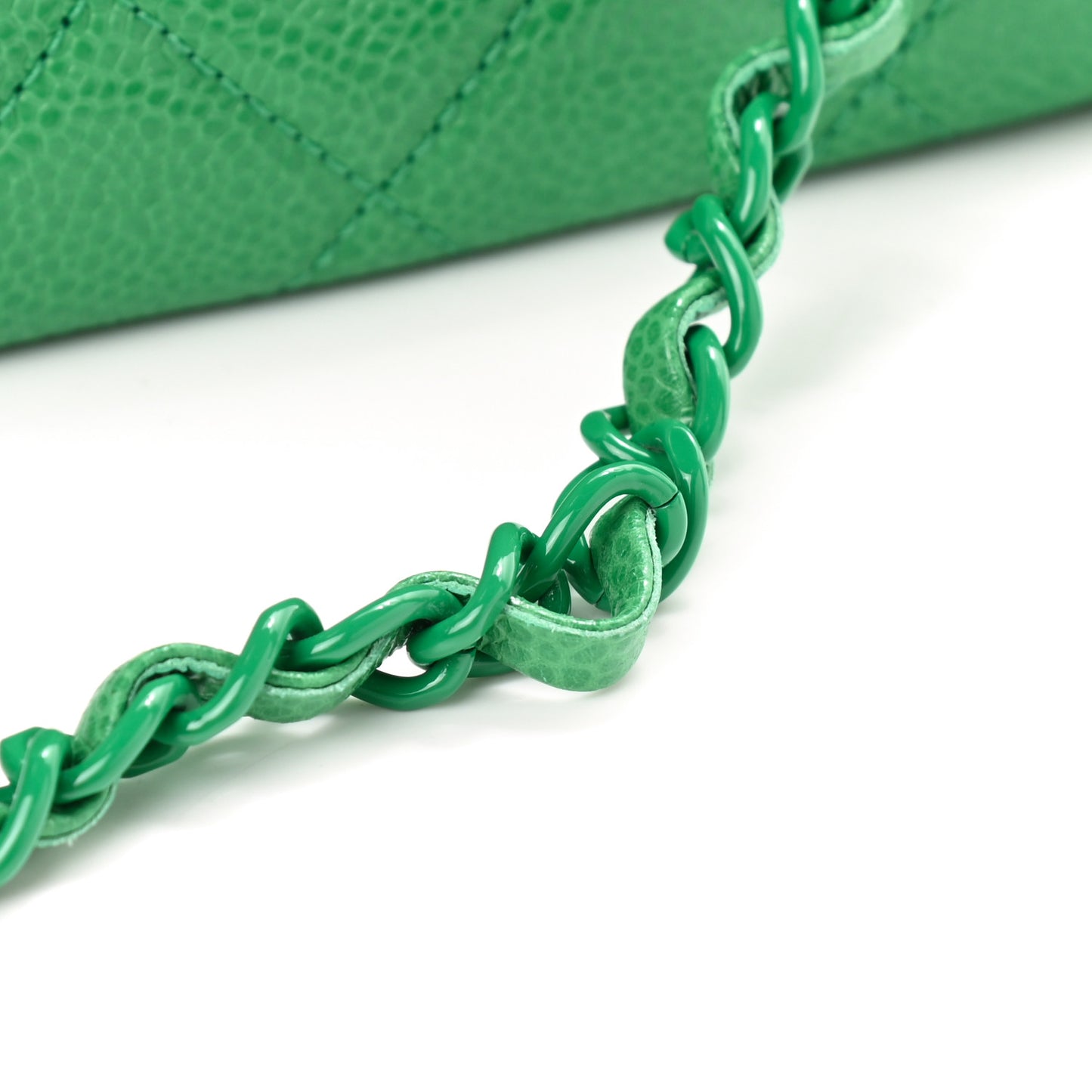 Caviar Quilted Mini Incognito Square Flap Green