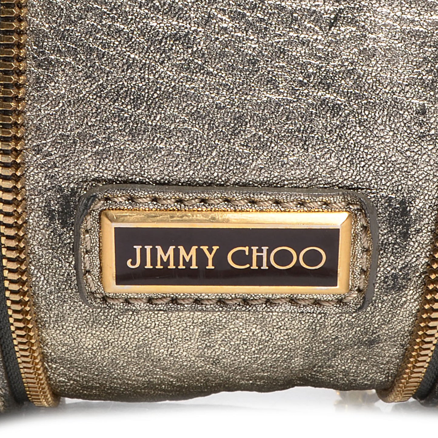 Metallic Leather Mona Tote Pewter