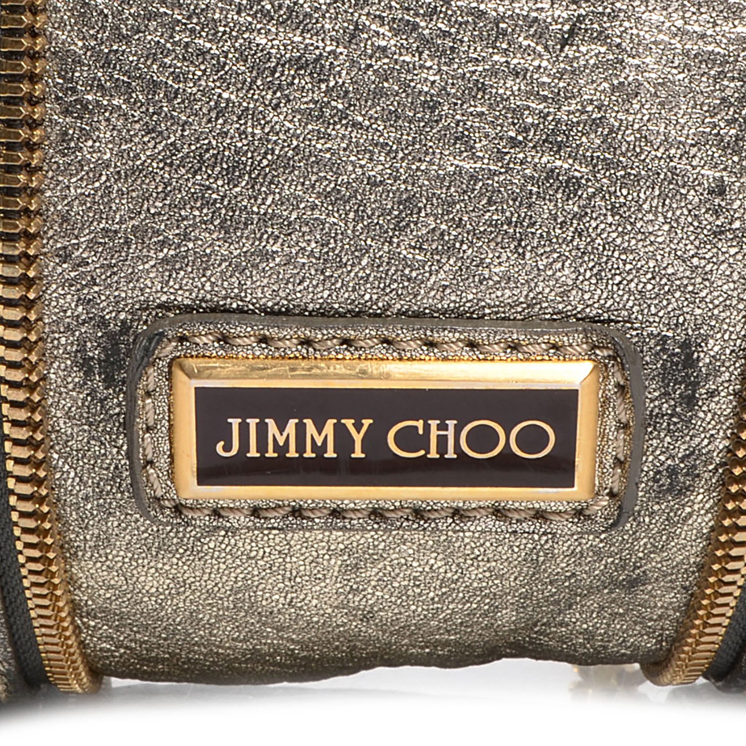 Jimmy Choo Metallic Leather Mona Tote Pewter 8 of 8