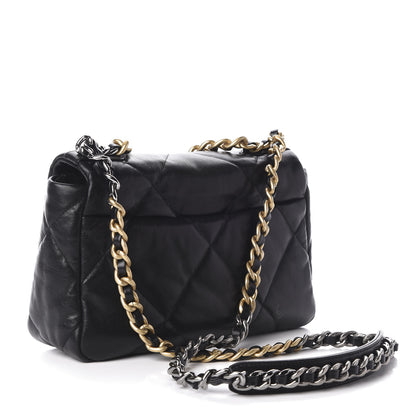 Chanel Lambskin Quilted Medium 19 Flap Black 3 of 11