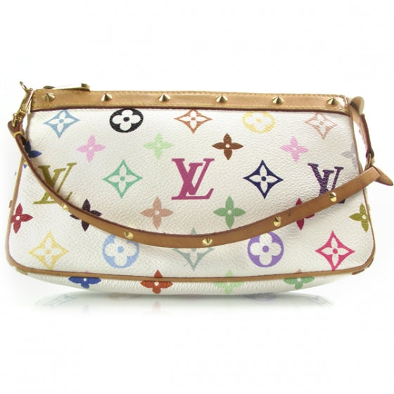 Louis Vuitton Monogram Multicolor Pochette Accessories White 1 of 10