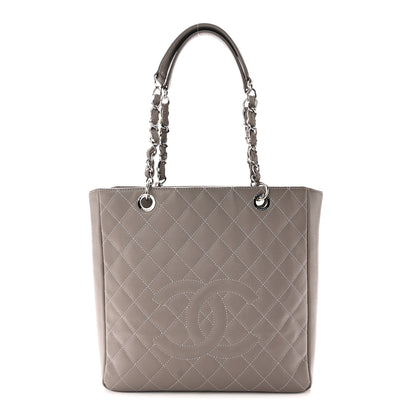 Chanel Caviar Quilted Vertical Grand Shopping Tote GST Grey 1 of 10