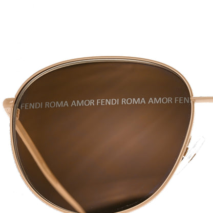 Fendi Metal Aviator Sunglasses FF 0379/G/S Gold 8 of 9