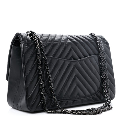 Chanel Aged Calfskin Chevron Quilted 2.55 Reissue 226 So Black 3 of 12
