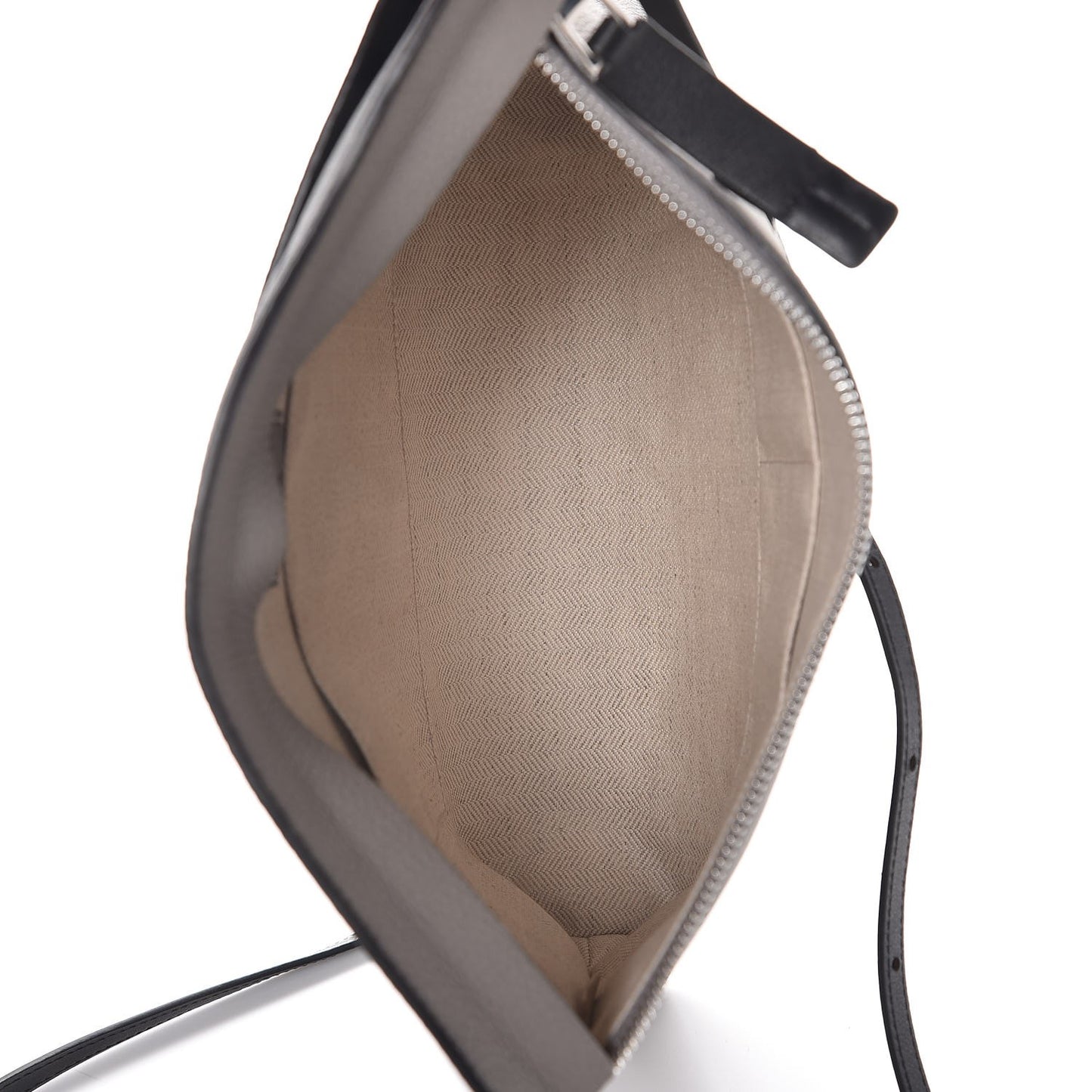 Calfskin T Pouch Bag Smoke Grey Anthracite