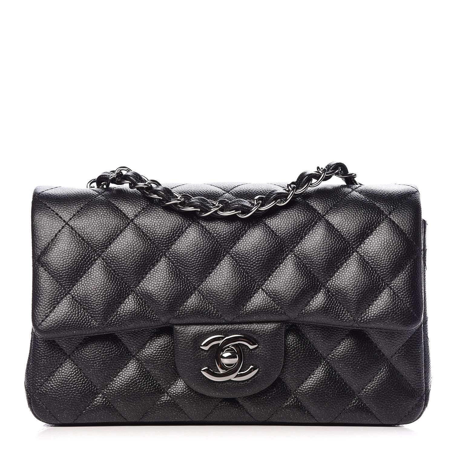 Chanel Iridescent Caviar Quilted Mini Rectangular Flap Black 1 of 12