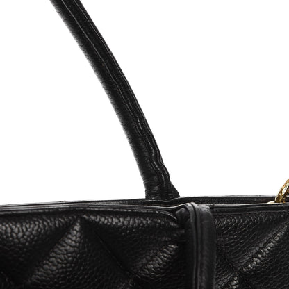 Chanel Caviar Quilted Medallion Tote Black 14 of 16