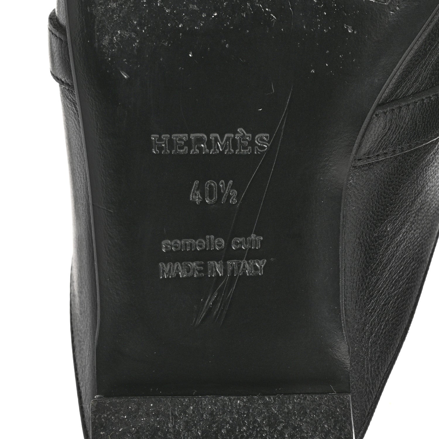 Hermes Goatskin Oz Mules 40.5 Black 8 of 9