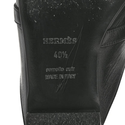 Hermes Goatskin Oz Mules 40.5 Black 8 of 9