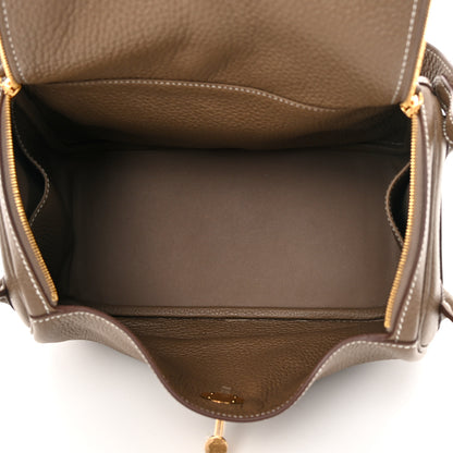 Hermes Taurillon Clemence Lindy 26 Etoupe 5 of 12