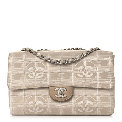Chanel Nylon Medium Travel Flap Light Beige 2 of 10