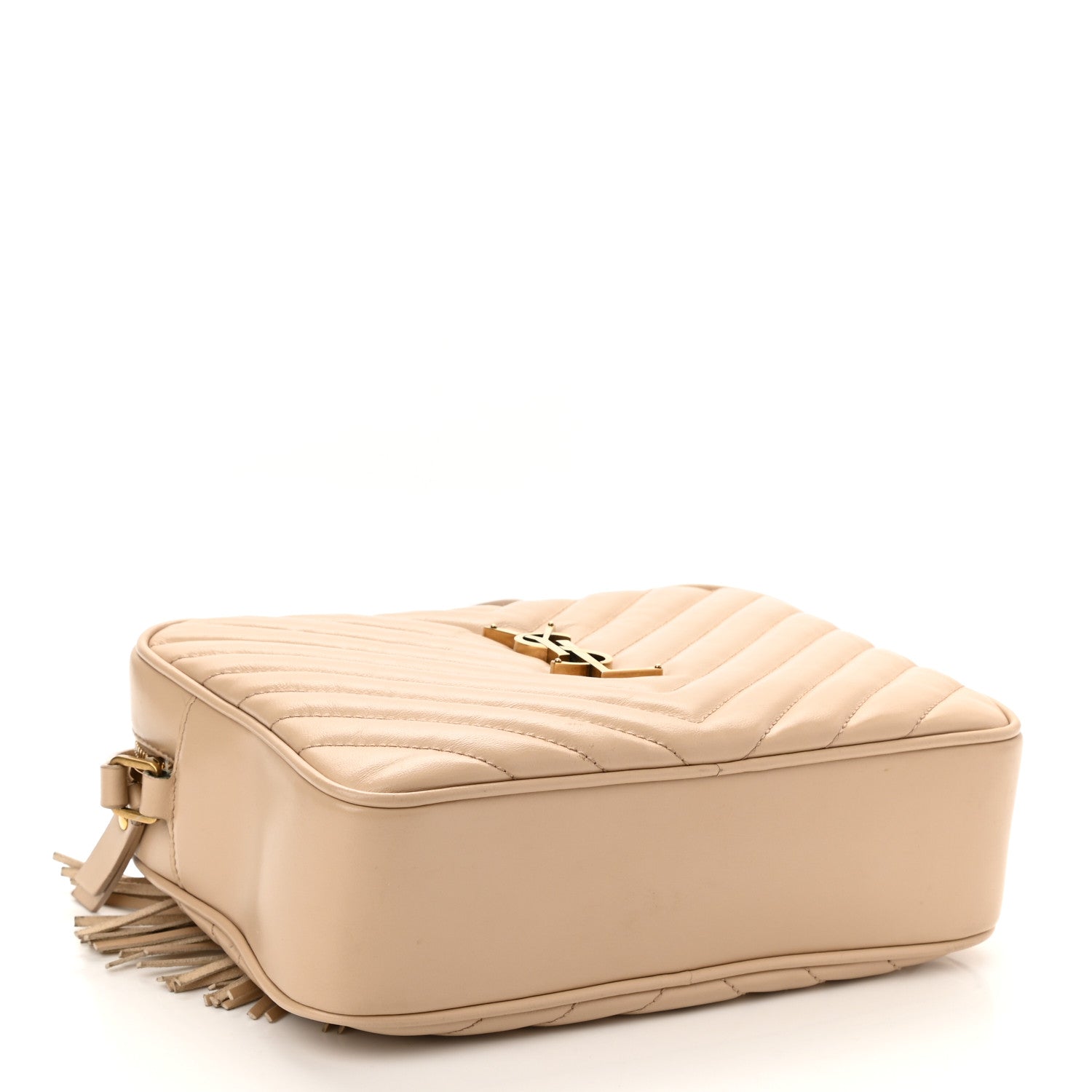 Saint Laurent Calfskin Matelasse Monogram Lou Camera Bag Dark Latte 4 of 10