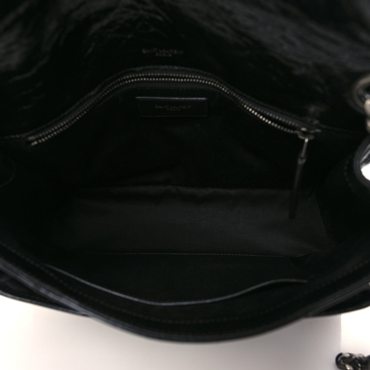 Saint Laurent Crinkled Calfskin Matelasse Monogram Medium Niki Chain Satchel Black 5 of 8