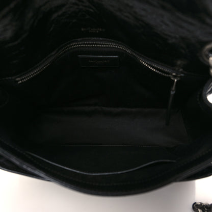 Saint Laurent Crinkled Calfskin Matelasse Monogram Medium Niki Chain Satchel Black 5 of 8