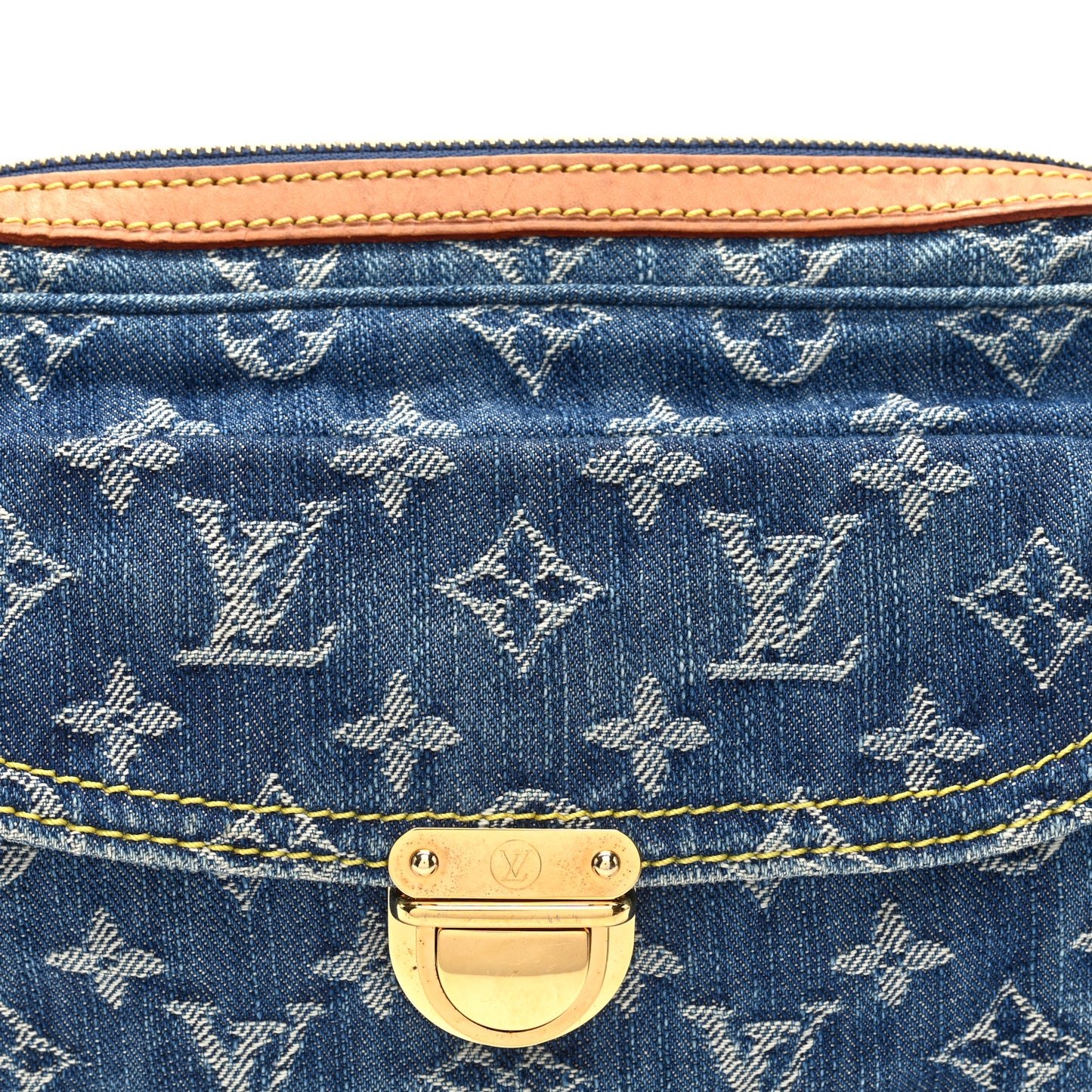 Monogram Denim Bum Bag Blue
