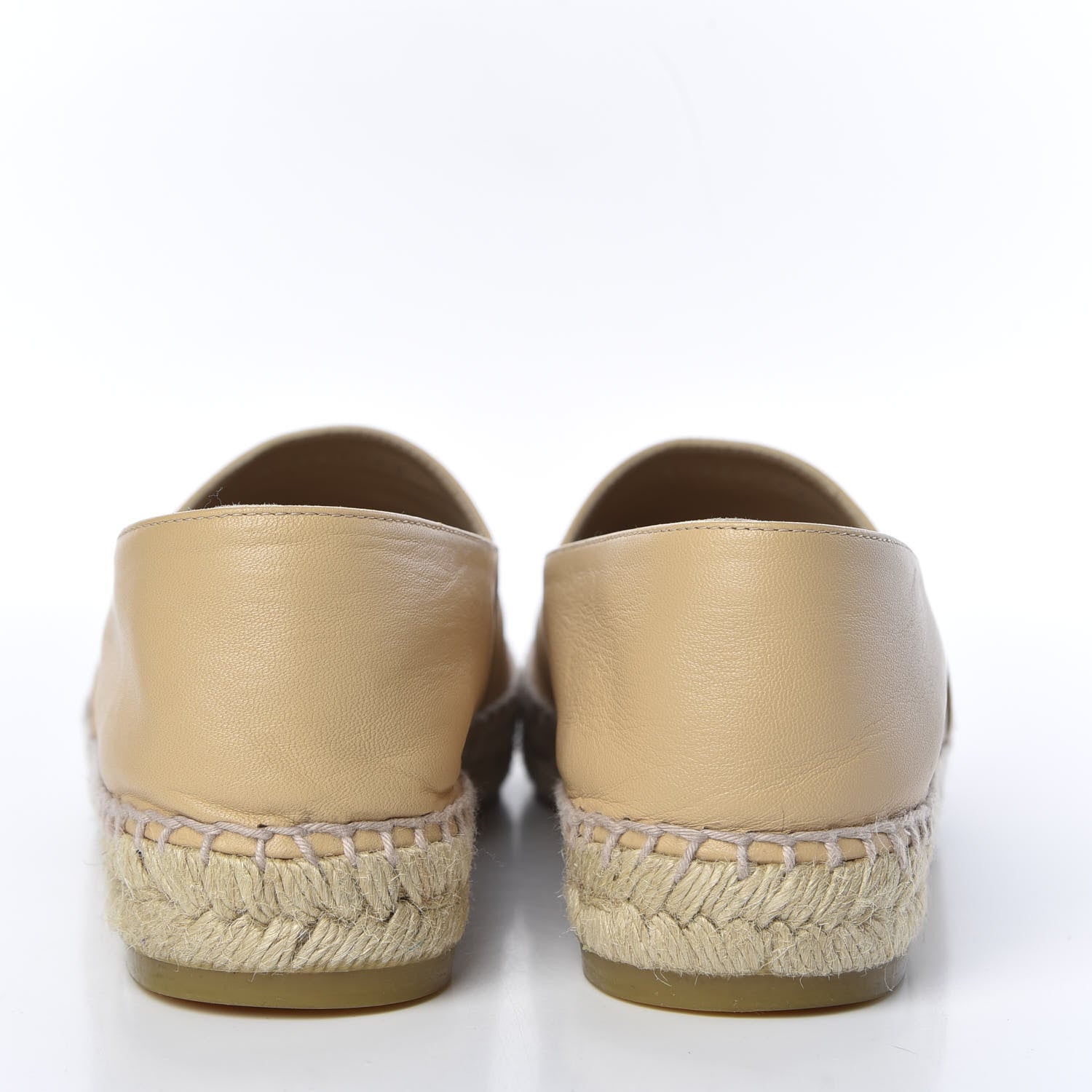Chanel Lambskin CC Espadrilles 39 Beige Black 6 of 11