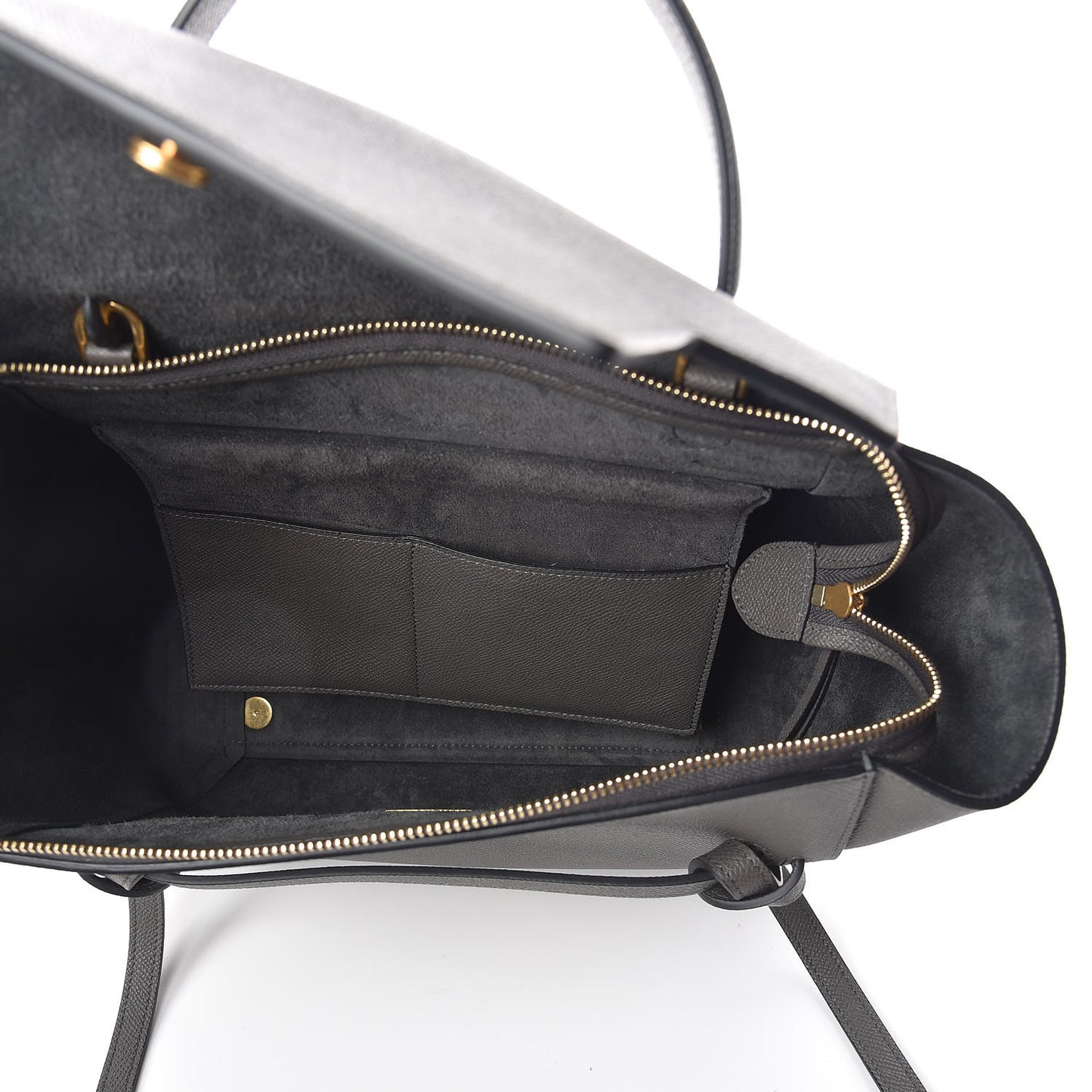 Grained Calfskin Mini Belt Bag Grey