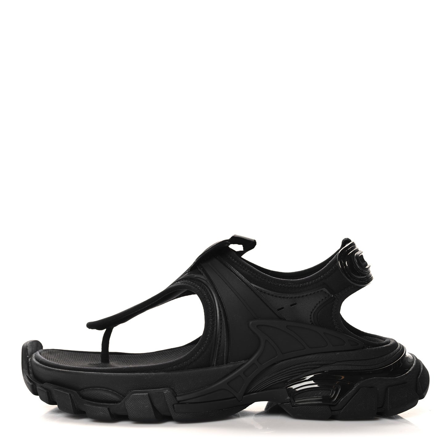 Neoprene Rubber Thong Sandals 37 Black