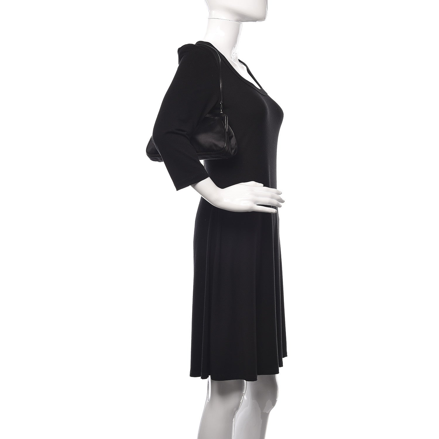 Prada Satin Kisslock Clutch Black 2 of 10
