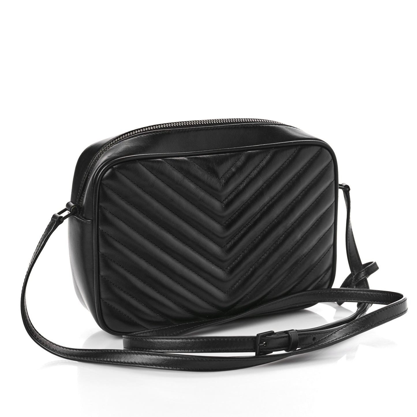 Calfskin Matelasse Monogram Monochrome Lou Camera Bag Black