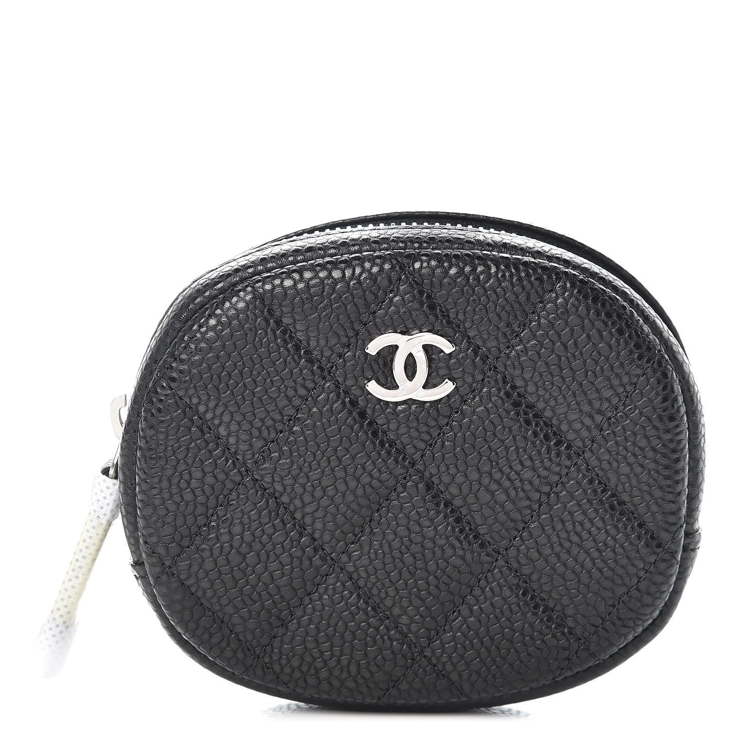 Chanel Caviar Quilted Zip Around Classic Coin Purse Black 1 of 8