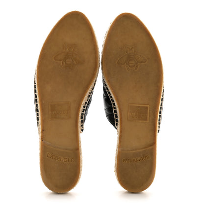 Gucci Nappa Matelasse GG Marmont Espadrille Slippers 41 Black 6 of 12