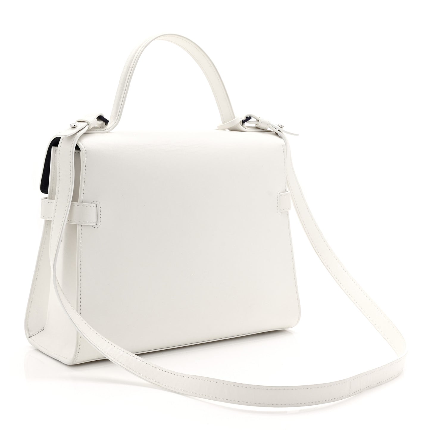 Box Calfskin Ink Blot MM Tempete Satchel Ivory Blue