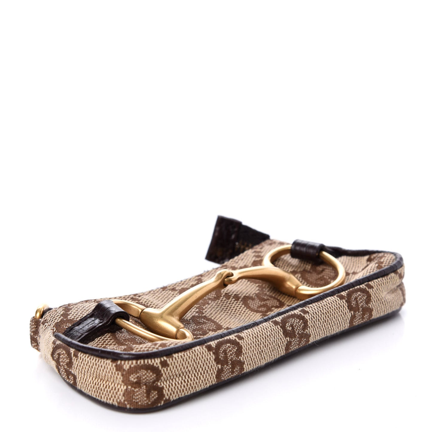 GG Monogram Horsebit Mini Coin Purse Brown