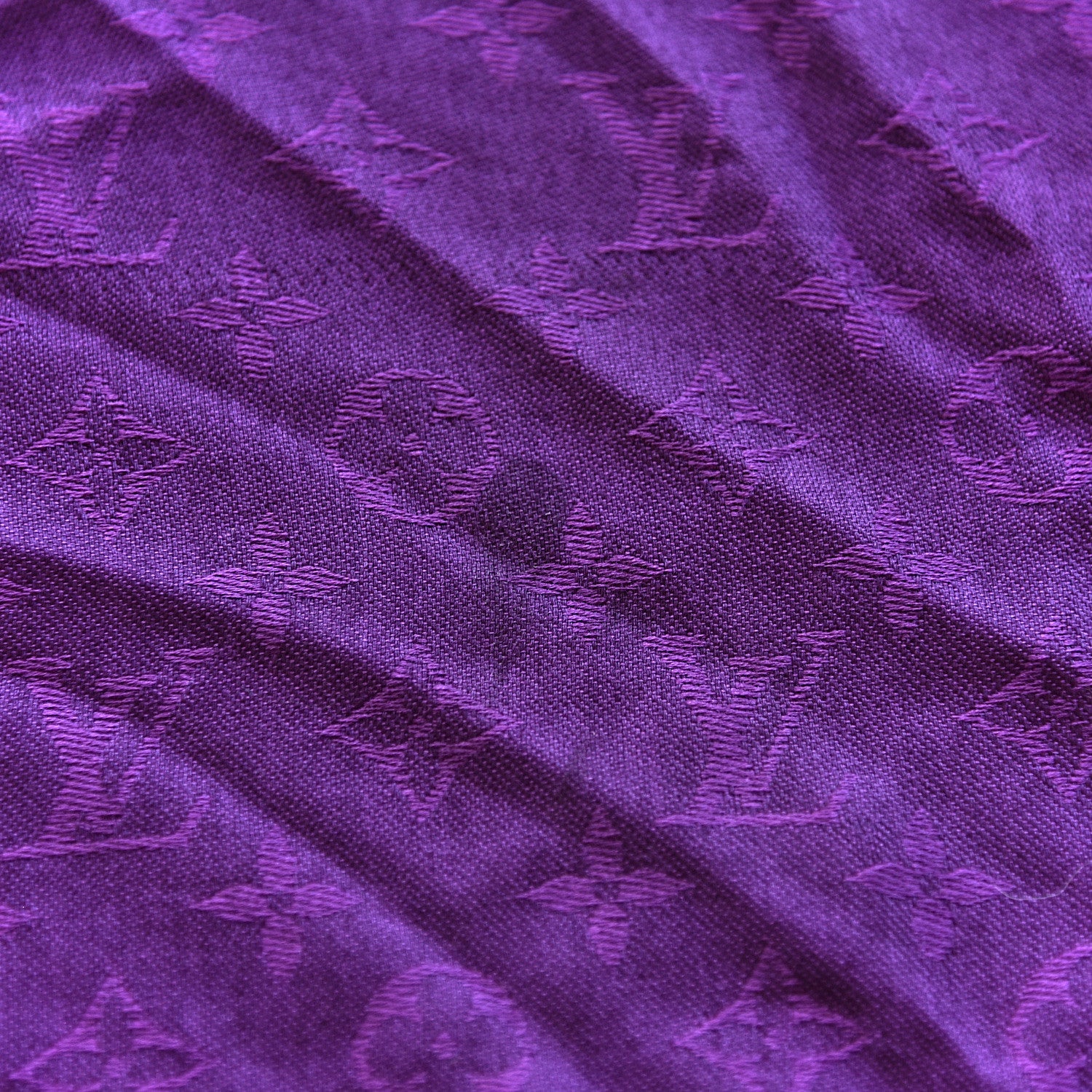 Louis Vuitton Wool Silk Monogram Shawl Cassis 5 of 6