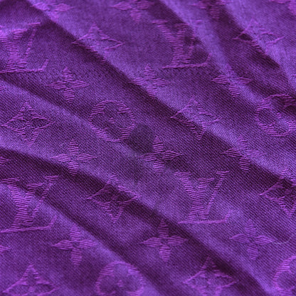 Louis Vuitton Wool Silk Monogram Shawl Cassis 5 of 6