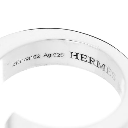 Hermes Sterling Silver Large Clou de Forge Ring 52 6 4 of 6