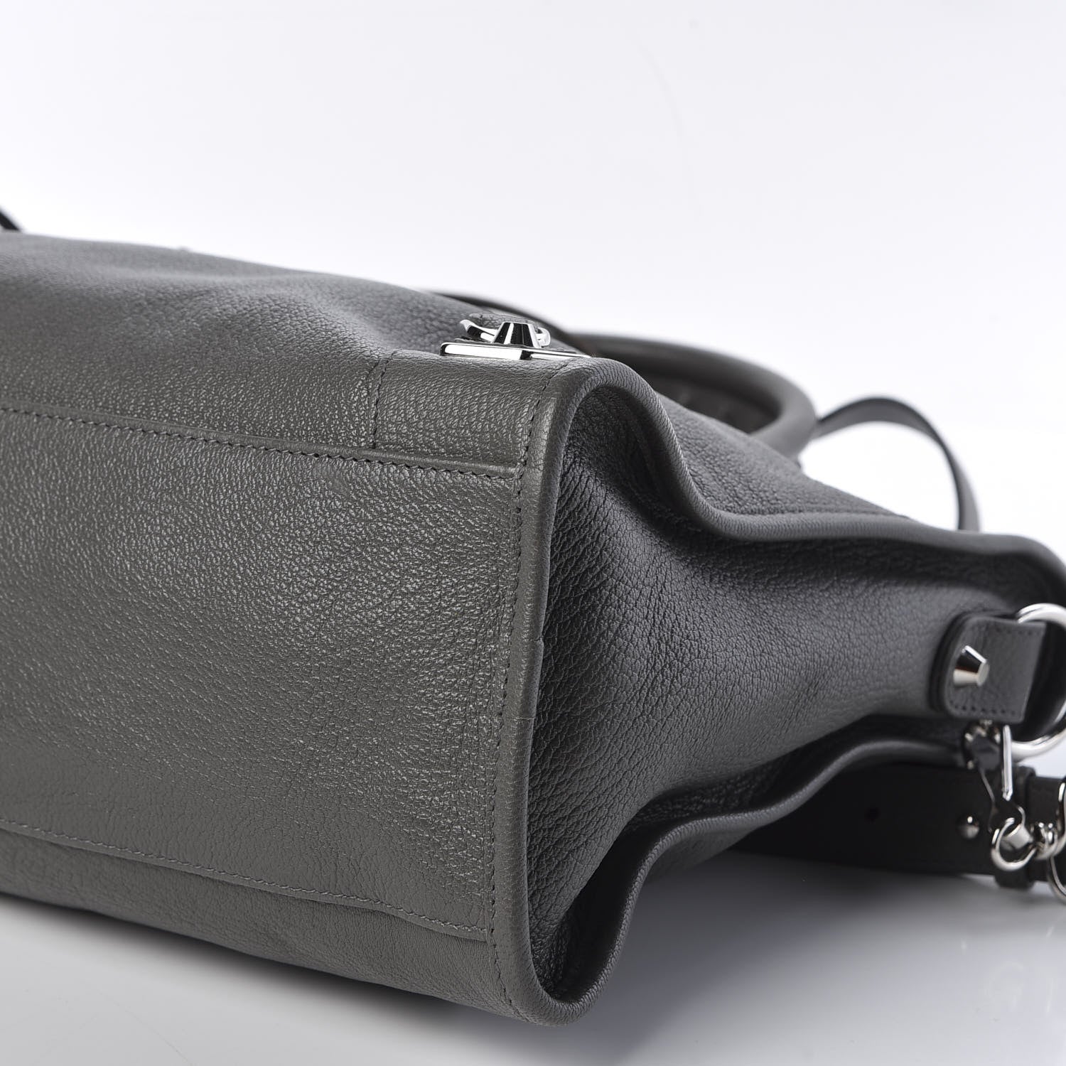 Balenciaga Chevre Silver Metallic Edge Hardware City Gris Acier 6 of 9