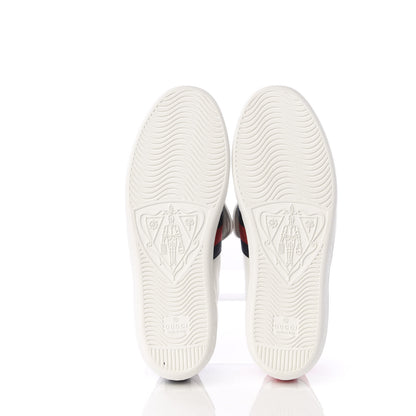 Gucci Calfskin Ayers Web Blind for Love Embroidered Womens Ace Sneakers 38.5 White 6 of 11
