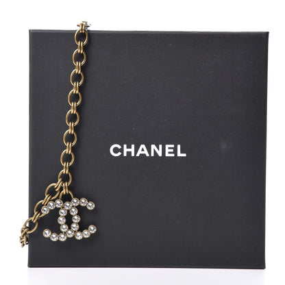 Chanel Crystal Chain Link CC Necklace Gold 4 of 4